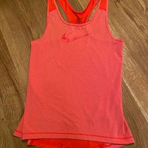 Nike coral orange workout top